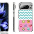 thumbnail image 1 of For Google Pixel 10 / 10 Pro Shockproof Phone Case, by OneToughShield - Chevron/Teal/Owl, 1 of 4