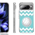 thumbnail image 1 of For Google Pixel 10 / 10 Pro Shockproof Phone Case, by OneToughShield - Chevron/Volleyball, 1 of 4