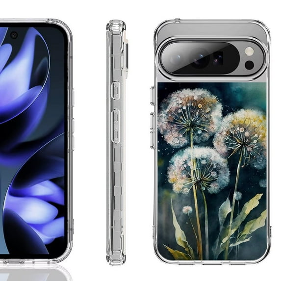 For Google Pixel 10 / 10 Pro Shockproof Phone Case, by OneToughShield - Dandelion Color