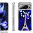 thumbnail image 1 of For Google Pixel 10 / 10 Pro Shockproof Phone Case, by OneToughShield - Eiffel Tower Stars, 1 of 4