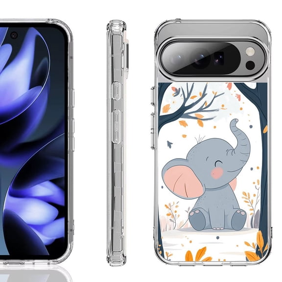 For Google Pixel 10 / 10 Pro Shockproof Phone Case, by OneToughShield - Elephant Smile