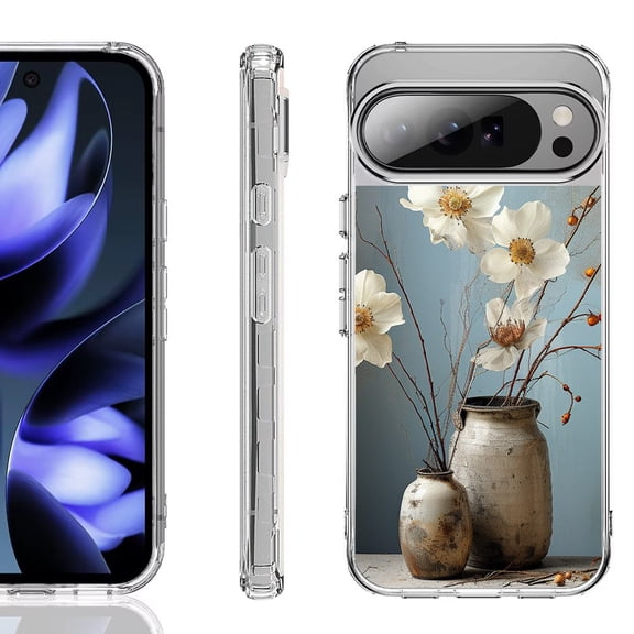 For Google Pixel 10 / 10 Pro Shockproof Phone Case, by OneToughShield - Flower Sensation