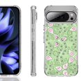 thumbnail image 1 of For Google Pixel 10 / 10 Pro Shockproof Phone Case, by OneToughShield - Leaf Pink Green, 1 of 4