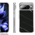 thumbnail image 1 of For Google Pixel 10 / 10 Pro Shockproof Phone Case, by OneToughShield - Marble / Black, 1 of 4