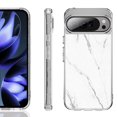 thumbnail image 1 of For Google Pixel 10 / 10 Pro Shockproof Phone Case, by OneToughShield - Marble / White, 1 of 4
