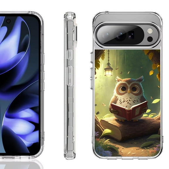 For Google Pixel 10 / 10 Pro Shockproof Phone Case, by OneToughShield - Owl Reading
