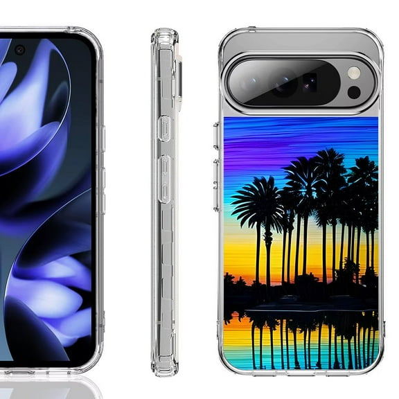 For Google Pixel 10 / 10 Pro Shockproof Phone Case, by OneToughShield - Palmtree