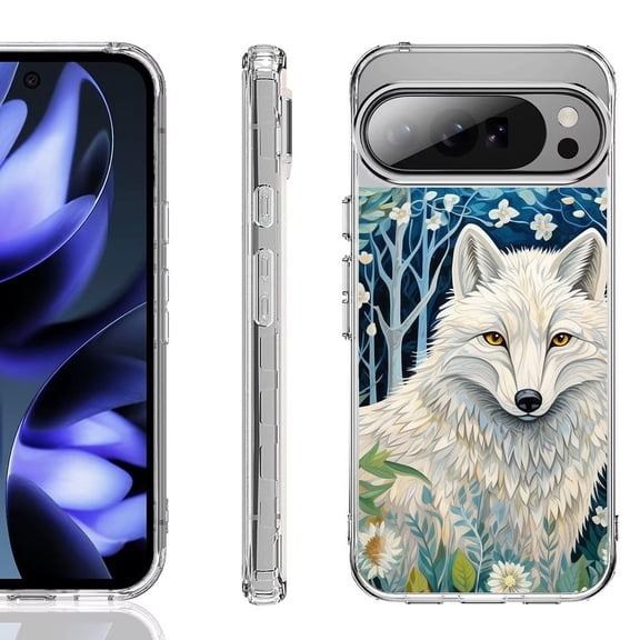 For Google Pixel 10 / 10 Pro Shockproof Phone Case, by OneToughShield - Playful Wolf