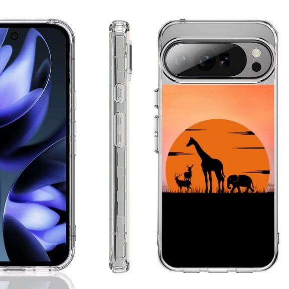 For Google Pixel 10 / 10 Pro Shockproof Phone Case, by OneToughShield - Sunset Safari