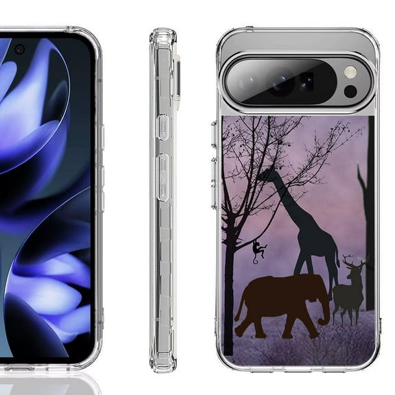 For Google Pixel 10 / 10 Pro Shockproof Phone Case, by OneToughShield - Twilight Safari