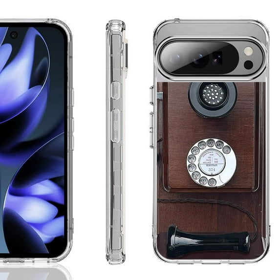 For Google Pixel 10 / 10 Pro Shockproof Phone Case, by OneToughShield - Vintage Payphone