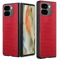 thumbnail image 1 of For Google Pixel 10 Pro Fold PU Vegan Leather Premium Hard Snap On Case Cover - Red, 1 of 3