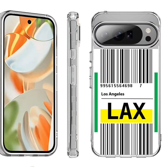 For Google Pixel 10 Pro XL Shockproof Protective Phone Case, by OneToughShield - Airport Tag / Los Angeles