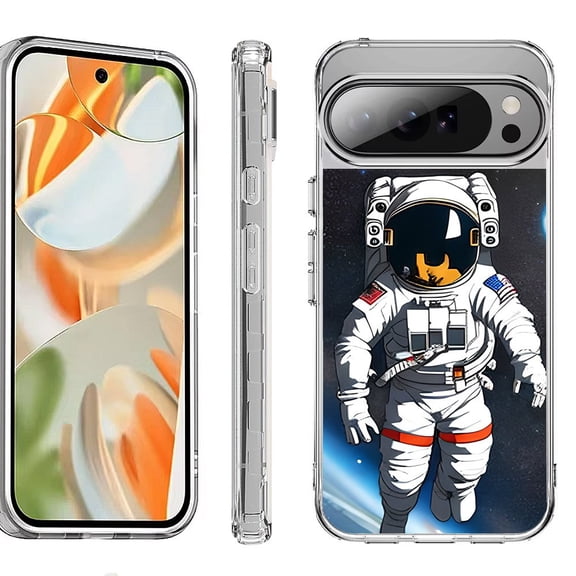 For Google Pixel 10 Pro XL Shockproof Protective Phone Case, by OneToughShield - Astronaut