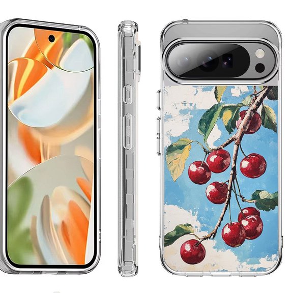 For Google Pixel 10 Pro XL Shockproof Protective Phone Case, by OneToughShield - Cherry Bliss