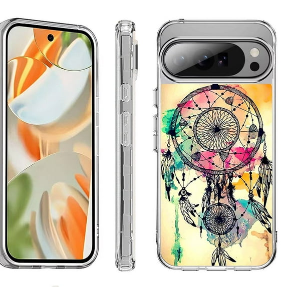 For Google Pixel 10 Pro XL Shockproof Protective Phone Case, by OneToughShield - Dream Catcher Color