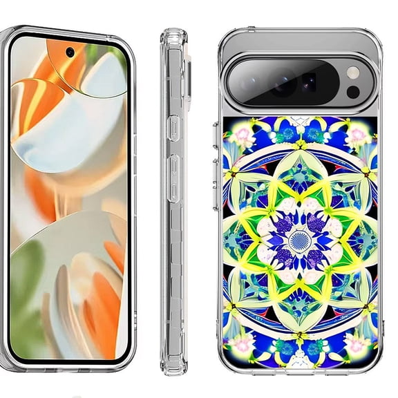 For Google Pixel 10 Pro XL Shockproof Protective Phone Case, by OneToughShield - Mandalas Color