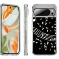 thumbnail image 1 of For Google Pixel 10 Pro XL Shockproof Protective Phone Case, by OneToughShield - Music Notes / Black, 1 of 4