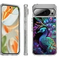 thumbnail image 1 of For Google Pixel 10 Pro XL Shockproof Protective Phone Case, by OneToughShield - Neon Peacock, 1 of 4