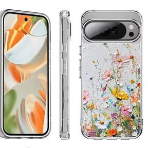 For Google Pixel 10 Pro XL Shockproof Protective Phone Case, by OneToughShield - Pastel Flowers