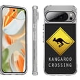 thumbnail image 1 of For Google Pixel 10 Pro XL Shockproof Protective Phone Case, by OneToughShield - Road Sign Kangaroo, 1 of 4