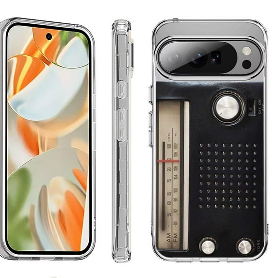 For Google Pixel 10 Pro XL Shockproof Protective Phone Case, by OneToughShield - Vintage Radio