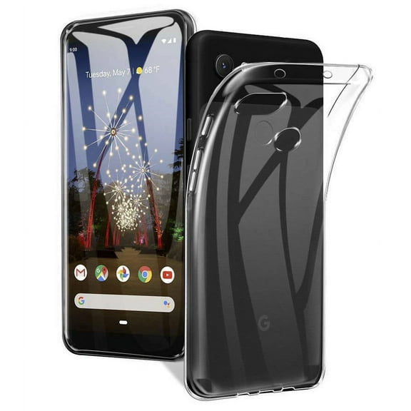 For Google Pixel 3A Case, Clear TPU Shockproof Protective Cover Armor, Shock Adsorption, Drop Protection, Lifetime Protection
