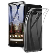 For Google Pixel 3A Case, Clear TPU Shockproof Protective Cover Armor, Shock Adsorption, Drop Protection, Lifetime Protection
