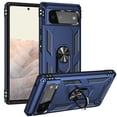 thumbnail image 1 of For Google Pixel 6 Case, Hybrid Rugged Shockproof Ring Holder Kickstand Magnetic Car Mount Full Body Protective Cover, Blue, 1 of 8