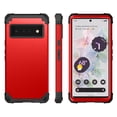 thumbnail image 1 of For Google Pixel 6 Pro Case, Slim Dual Layer 3 in 1 Heavy Duty Protection Hybrid Hard PC Soft Silicone Rugged Bumper Anti Slip Full-Body Protective Cases for Google Pixel 6 Pro 2021, Red, 1 of 6