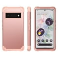 thumbnail image 1 of For Google Pixel 6 Pro Case, Slim Dual Layer 3 in 1 Heavy Duty Protection Hybrid Hard PC Soft Silicone Rugged Bumper Anti Slip Full-Body Protective Cases for Google Pixel 6 Pro 2021, Rosegold, 1 of 6