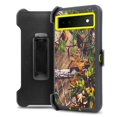 thumbnail image 1 of For Google Pixel 6A Heavy Duty 4 Layer Case With 360 Swivel Kicktand Holster Belt Clip And Built in Screen Protector Phone Cover Case - Green Camo, 1 of 5