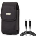 thumbnail image 1 of For Google Pixel 7/Pro/6a/6/Pro - 10ft Long USB-C Cable w Case Belt Clip, PD Fast Charger Cord Power Wire, Swivel Holster Rugged for Google Pixel 7/Pro/6a/6/Pro Phones, 1 of 9