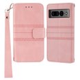 thumbnail image 1 of For Google Pixel 7 Pro Flip Case, Premium PU Leather Folio Flip with Design Card Slots Wrist Strap Shockproof Kickstand Magnetic Protective Girls Cover For Google Pixel 7 Pro, Pink, 1 of 9
