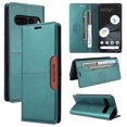 thumbnail image 1 of For Google Pixel 7 Pro Flip Wallet Case,[RFID Blocking]PU Leather Magnetic Folio Cover,With Card Slots,Flip Folding Kickstand,Shockproof TPU Anti-fall Rugged Phone Case Cover,Green, 1 of 11