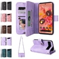 thumbnail image 1 of For Google Pixel 7 Pro Phone Case，Luxury Crossbody PU Leather Flip Card Wallet Case，Slim Long Stand Strap Case, 1 of 5