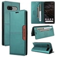 thumbnail image 1 of For Google Pixel 7A Flip Wallet Case,[RFID Blocking]PU Leather Magnetic Folio Cover,With Card Slots,Flip Folding Kickstand,Shockproof TPU Anti-fall Rugged Phone Case Cover,Green, 1 of 11