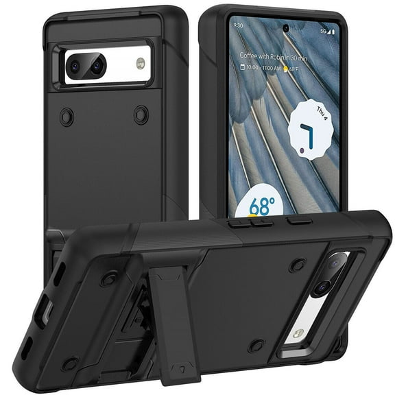For Google Pixel 7a Case Military Shockproof Dustproof Cover With Kickstand