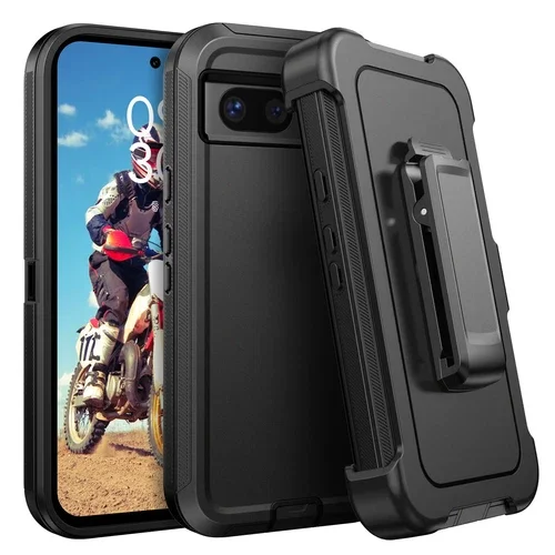 For Google Pixel 8A 2024 Military-Grade Protection Case Belt Clip Holster Cover