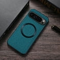 thumbnail image 1 of For Google Pixel 8A Matte Case [Compatible with Magsafe] Soft TPU Bumper + PU Leather Cloth Textured Back Ultra-Thin Business Shockproof Soft Drop Protective Case For Google Pixel 8A,Darkblue, 1 of 9