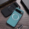 thumbnail image 1 of For Google Pixel 8A Matte Case [Compatible with Magsafe] Soft TPU Bumper + PU Leather Cloth Textured Back Ultra-Thin Business Shockproof Soft Drop Protective Case For Google Pixel 8A,Green, 1 of 9