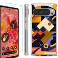 thumbnail image 1 of For Google Pixel 9 / 9 Pro Phone Case Cover, Shockproof Bumper Case with Tempered Glass Screen Protector, by OneToughShield - Abstract Art, 1 of 4