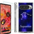 thumbnail image 1 of For Google Pixel 9 / 9 Pro Phone Case Cover, Shockproof Bumper Case with Tempered Glass Screen Protector, by OneToughShield - Aquarius, 1 of 4