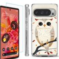thumbnail image 1 of For Google Pixel 9 / 9 Pro Phone Case Cover, Shockproof Bumper Case with Tempered Glass Screen Protector, by OneToughShield - Autumn Owl, 1 of 4