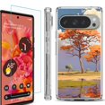 thumbnail image 1 of For Google Pixel 9 / 9 Pro Phone Case Cover, Shockproof Bumper Case with Tempered Glass Screen Protector, by OneToughShield - Autumn Tree, 1 of 4
