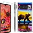 thumbnail image 1 of For Google Pixel 9 / 9 Pro Phone Case Cover, Shockproof Bumper Case with Tempered Glass Screen Protector, by OneToughShield - Bear, 1 of 4