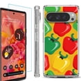 thumbnail image 1 of For Google Pixel 9 / 9 Pro Phone Case Cover, Shockproof Bumper Case with Tempered Glass Screen Protector, by OneToughShield - Bell Pepper, 1 of 4
