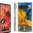 thumbnail image 1 of For Google Pixel 9 / 9 Pro Phone Case Cover, Shockproof Bumper Case with Tempered Glass Screen Protector, by OneToughShield - Cafe Terrace, 1 of 4