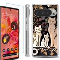 thumbnail image 1 of For Google Pixel 9 / 9 Pro Phone Case Cover, Shockproof Bumper Case with Tempered Glass Screen Protector, by OneToughShield - Cat Craft, 1 of 4