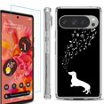 thumbnail image 1 of For Google Pixel 9 / 9 Pro Phone Case Cover, Shockproof Bumper Case with Tempered Glass Screen Protector, by OneToughShield - Dachshund/Puppy Music, 1 of 4